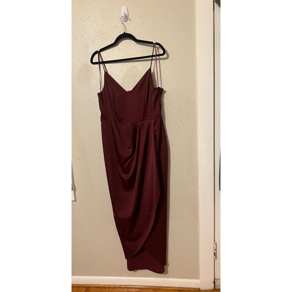 Express Burgundy Midi Dress